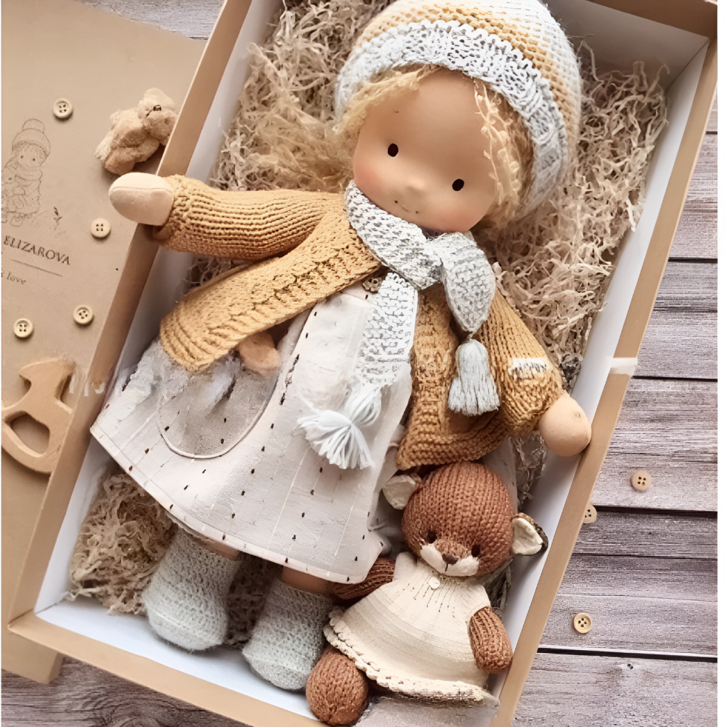 Niki | Waldorf Cuddly Doll with Soft Knit Cardigan