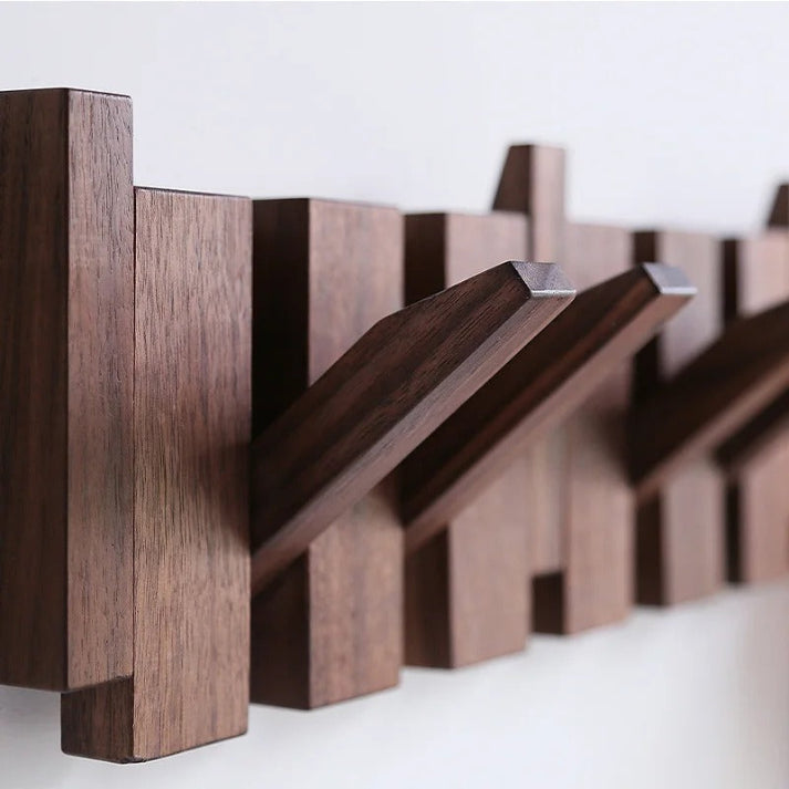 Niki | Wall mounted wooden coat rack with piano key design