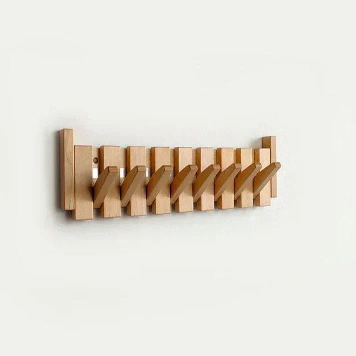 Niki | Wall mounted wooden coat rack with piano key design