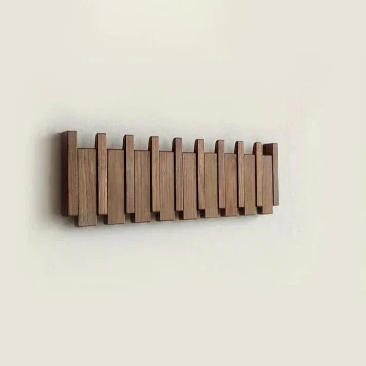Niki | Wall mounted wooden coat rack with piano key design