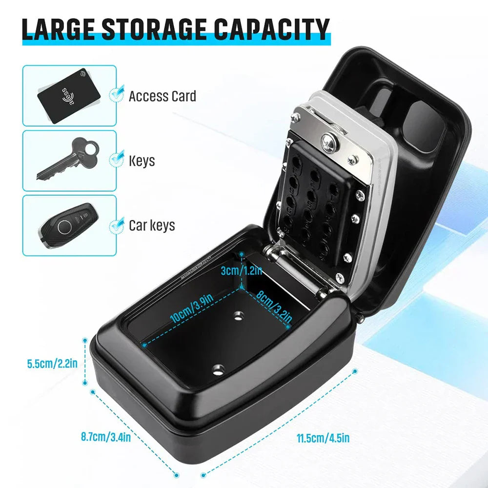 Niki | Waterproof Wall-Mounted Key Box – Outdoor Lockable Key Storage with Combination Code