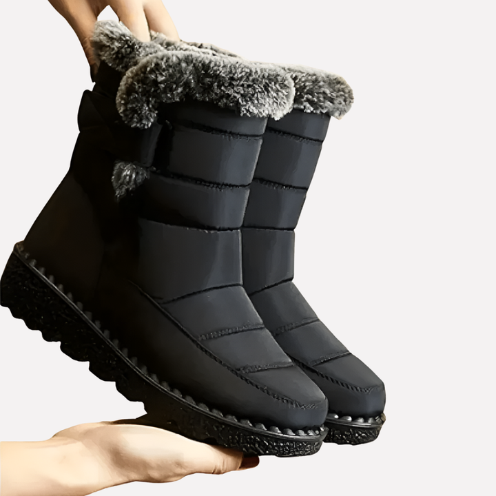 Niki | Waterproof Winter Boots with Faux Fur Trim