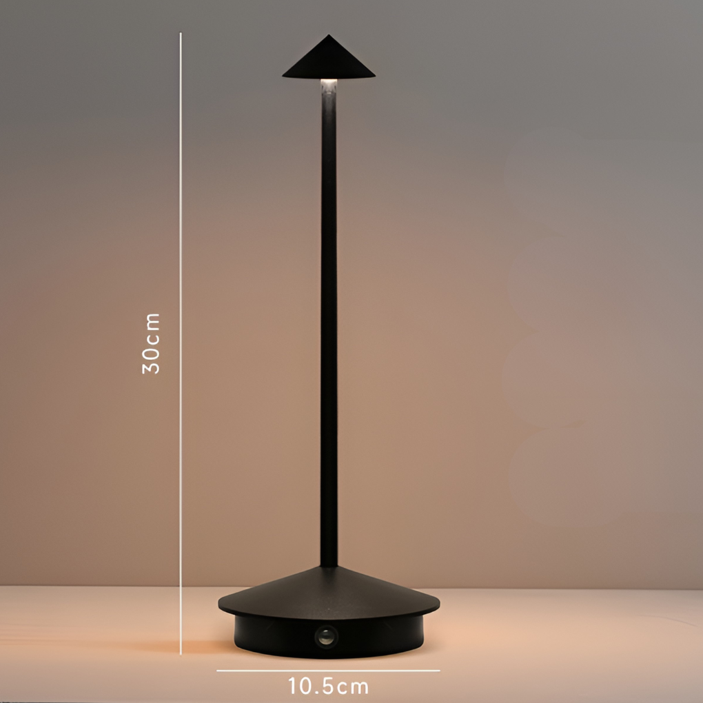 Niki | Wireless LED Table Lamp with Cone-Shaped Base