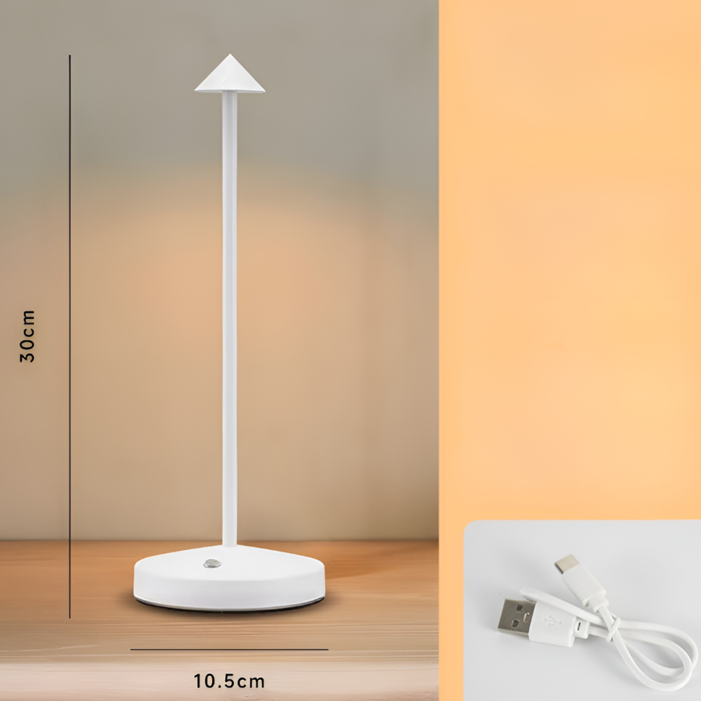 Niki | Wireless LED Table Lamp with Cone-Shaped Base