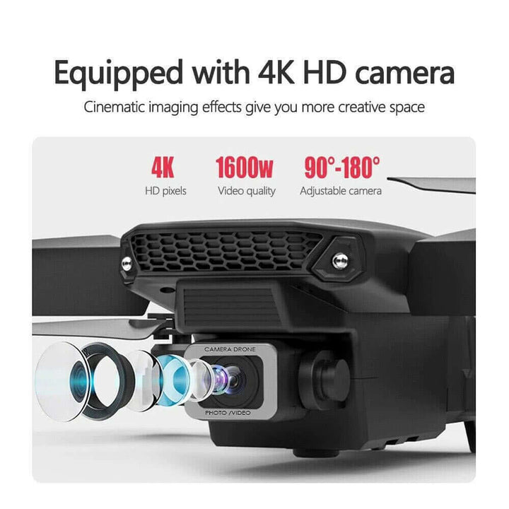 Niki | with Camera Black 4K Professional HD Camera WIFI FPV RC Quadcopter Foldable Helicopter