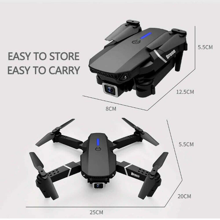 Niki | with Camera Black 4K Professional HD Camera WIFI FPV RC Quadcopter Foldable Helicopter