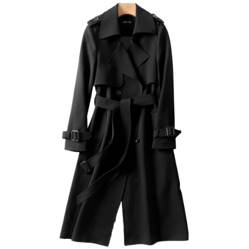 Niki | Women's Belted Trench Coat with Epaulette Details