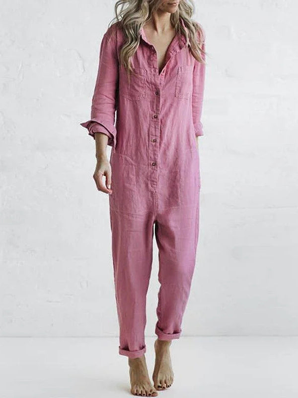 Niki | Women's Button-Up Jumpsuit with Chest Pockets