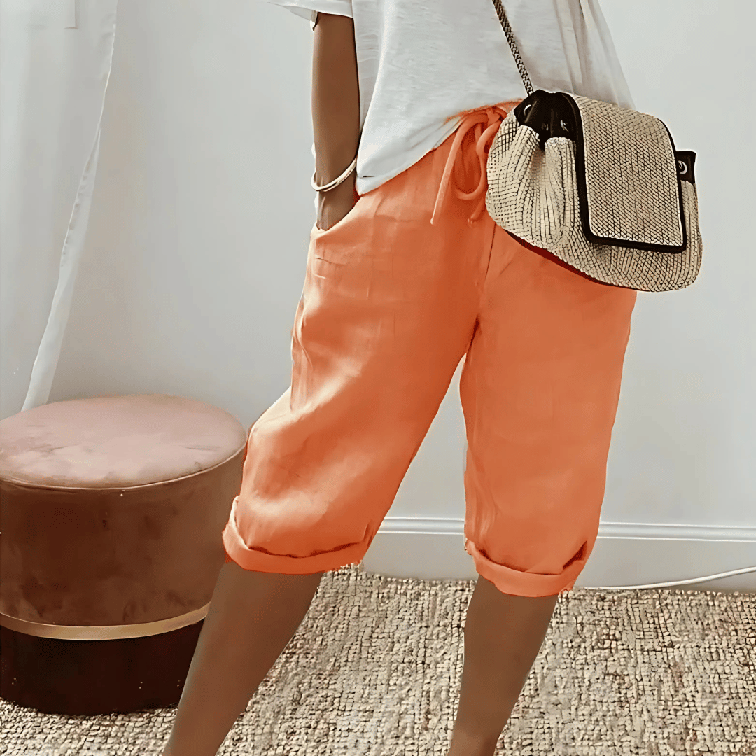 Niki | Women's Capri Harem Shorts with Drawstring Waist
