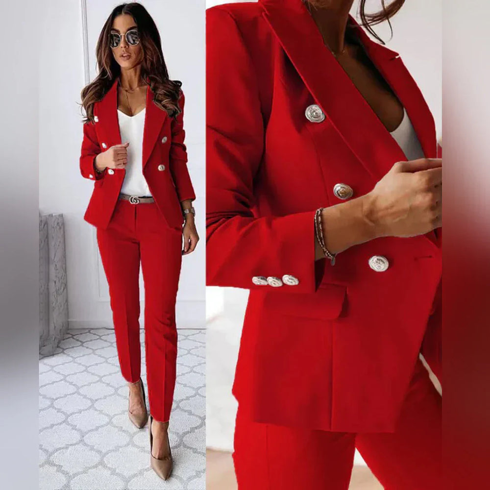 Niki | Women's Double-Breasted Blazer & Trouser Set