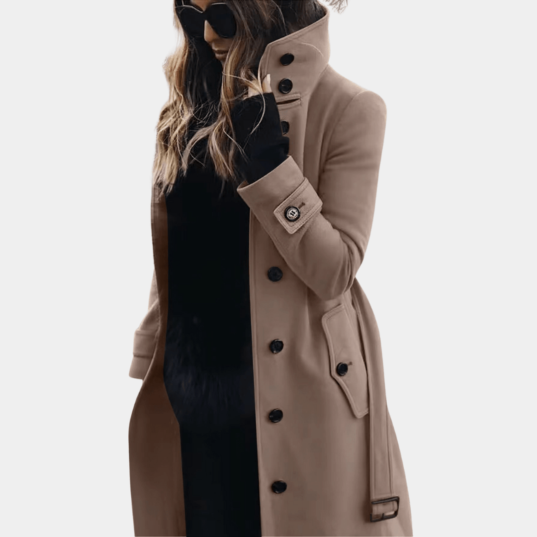 Niki | Women's Double-Breasted Trench Coat with Belt