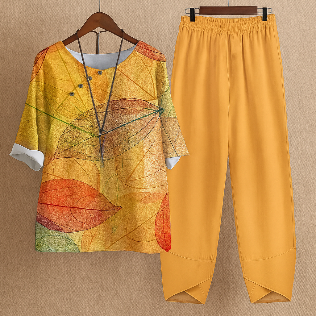 Niki | Women's Floral Linen Blend Pant Set
