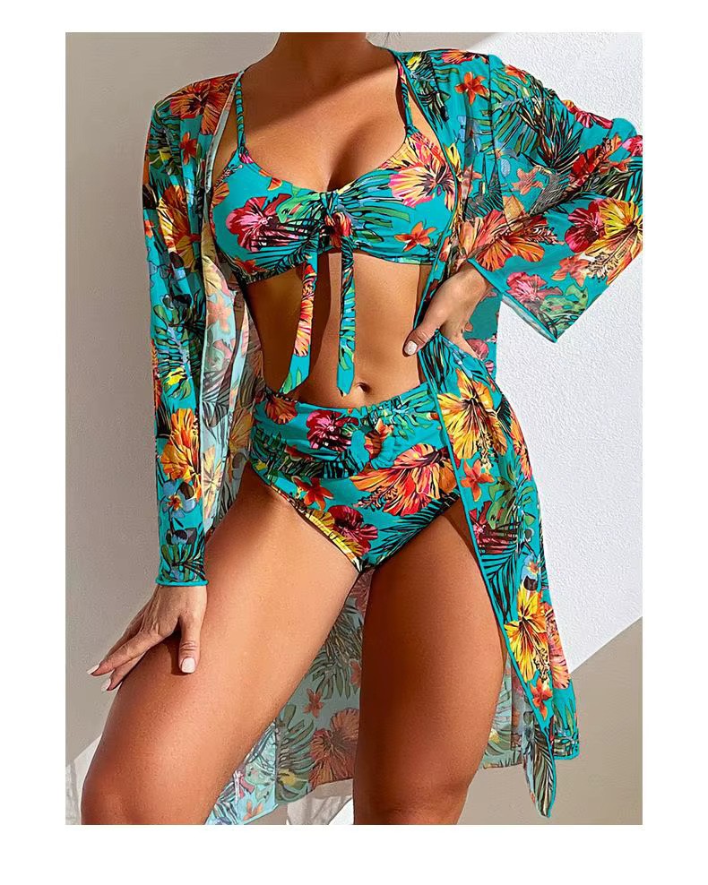 Niki | Women's Floral Print Bikini Set with Cover-up