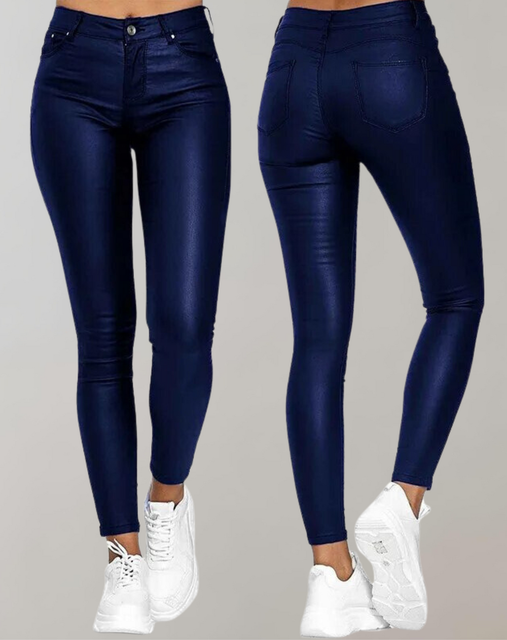 Niki | Women's High-Waist Skinny PU Leather Pants