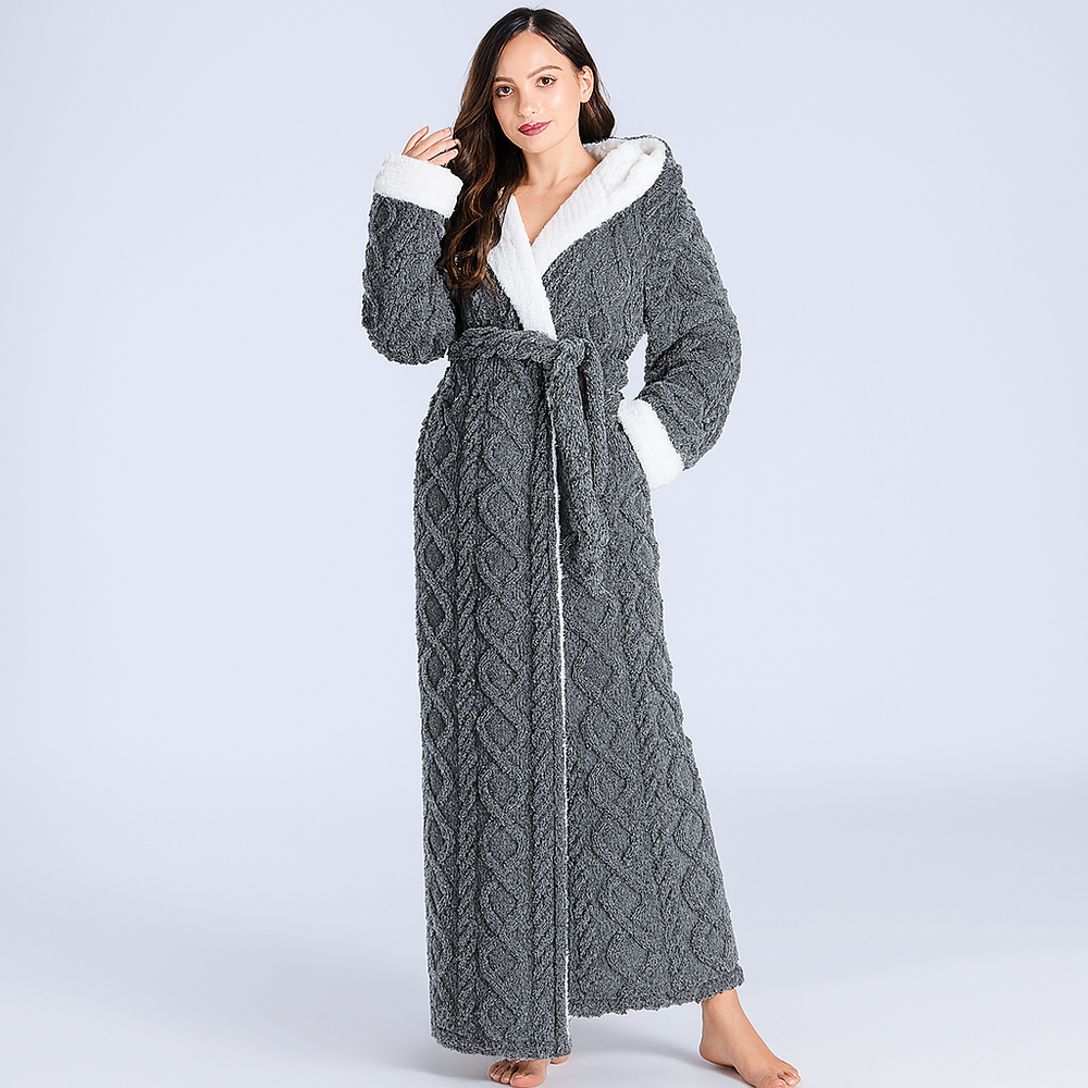 Niki | Women's Hooded Long Bathrobe