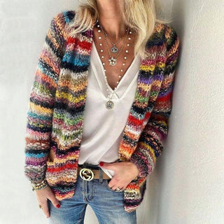 Niki | Women's Multicolor Striped Cardigan