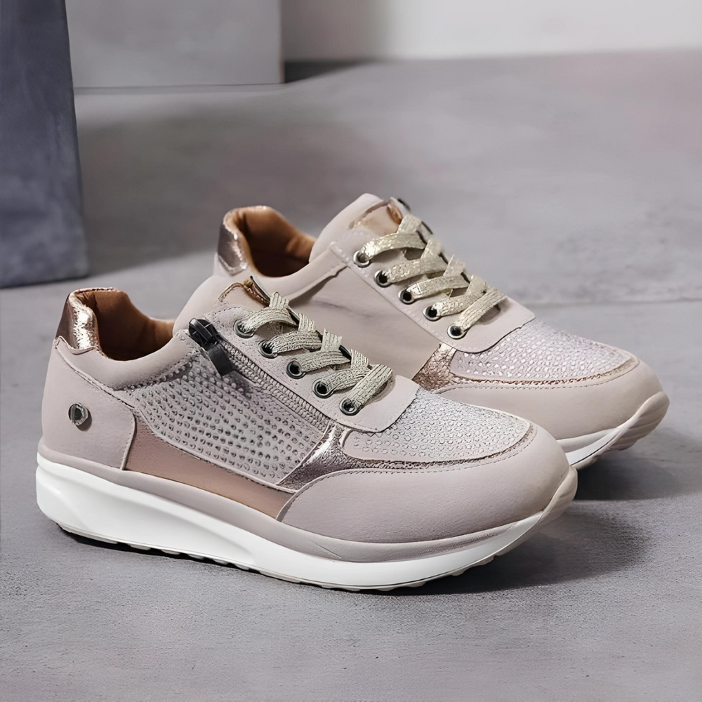 Niki | Women's Orthopedic Sneakers with Zipper Accent