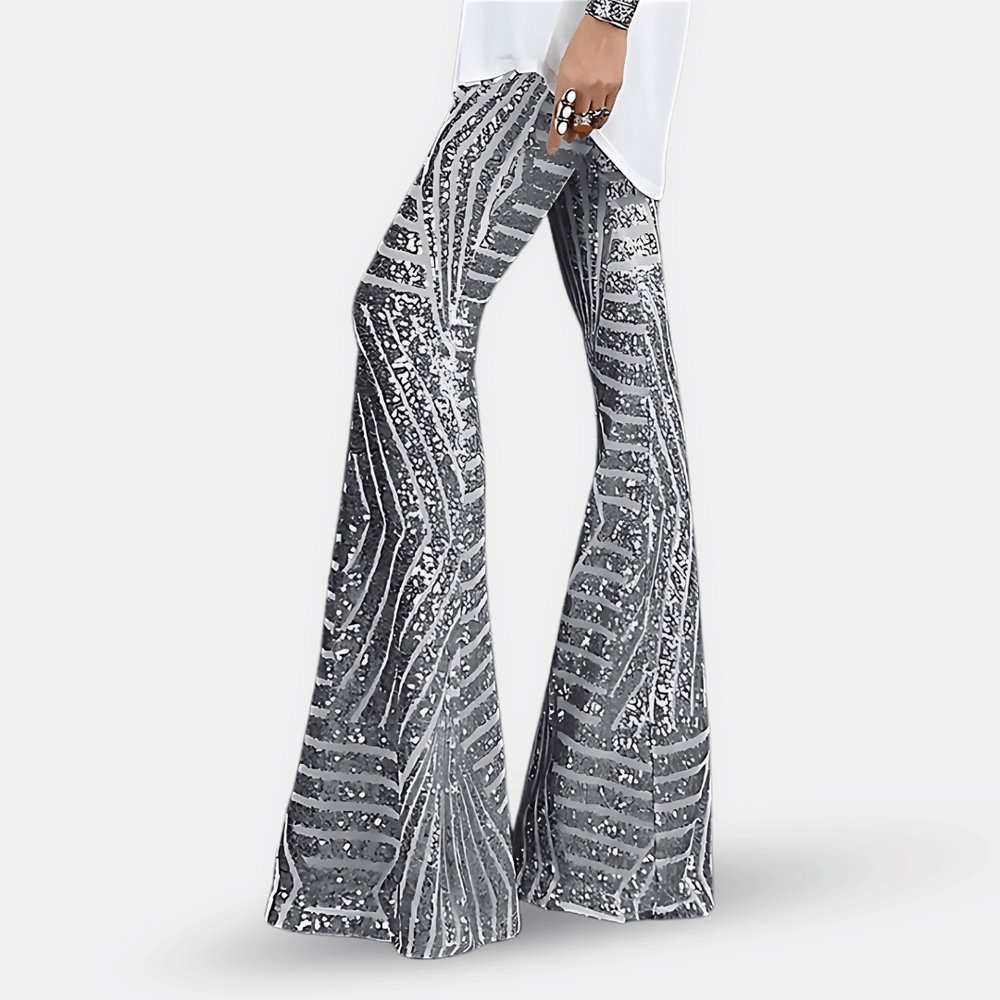 Niki | Women's Sequin Flare Pants