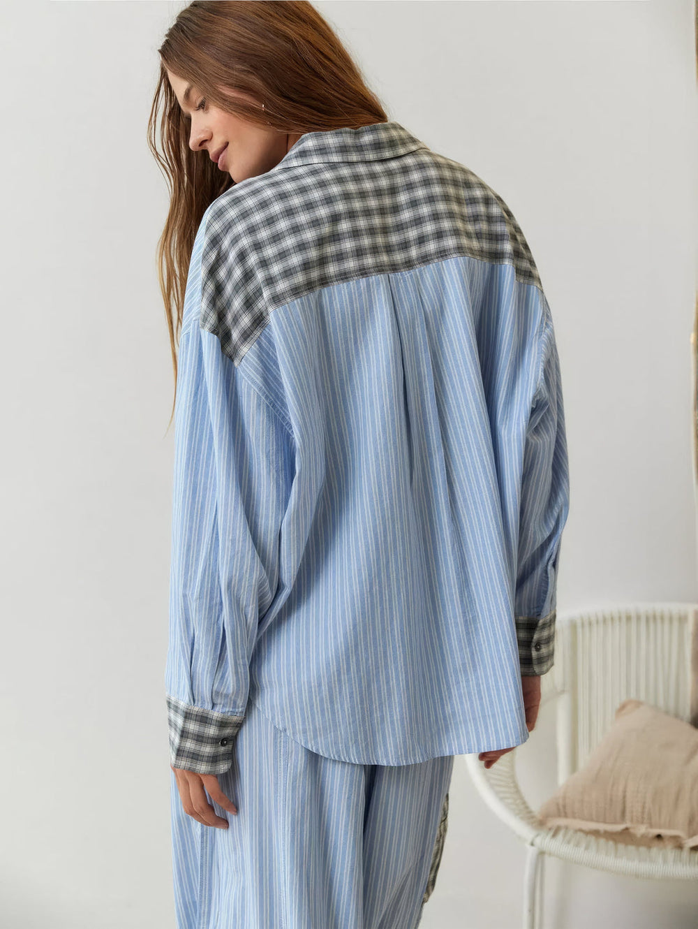 Niki | Women's Striped & Checkered Pajama Set