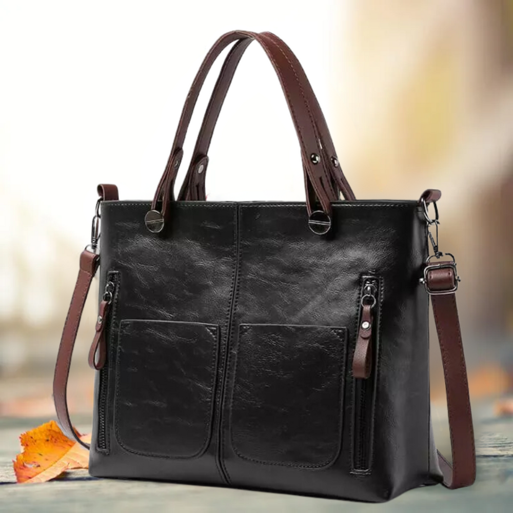 Niki | Women's Structured Tote Bag with Front Pockets