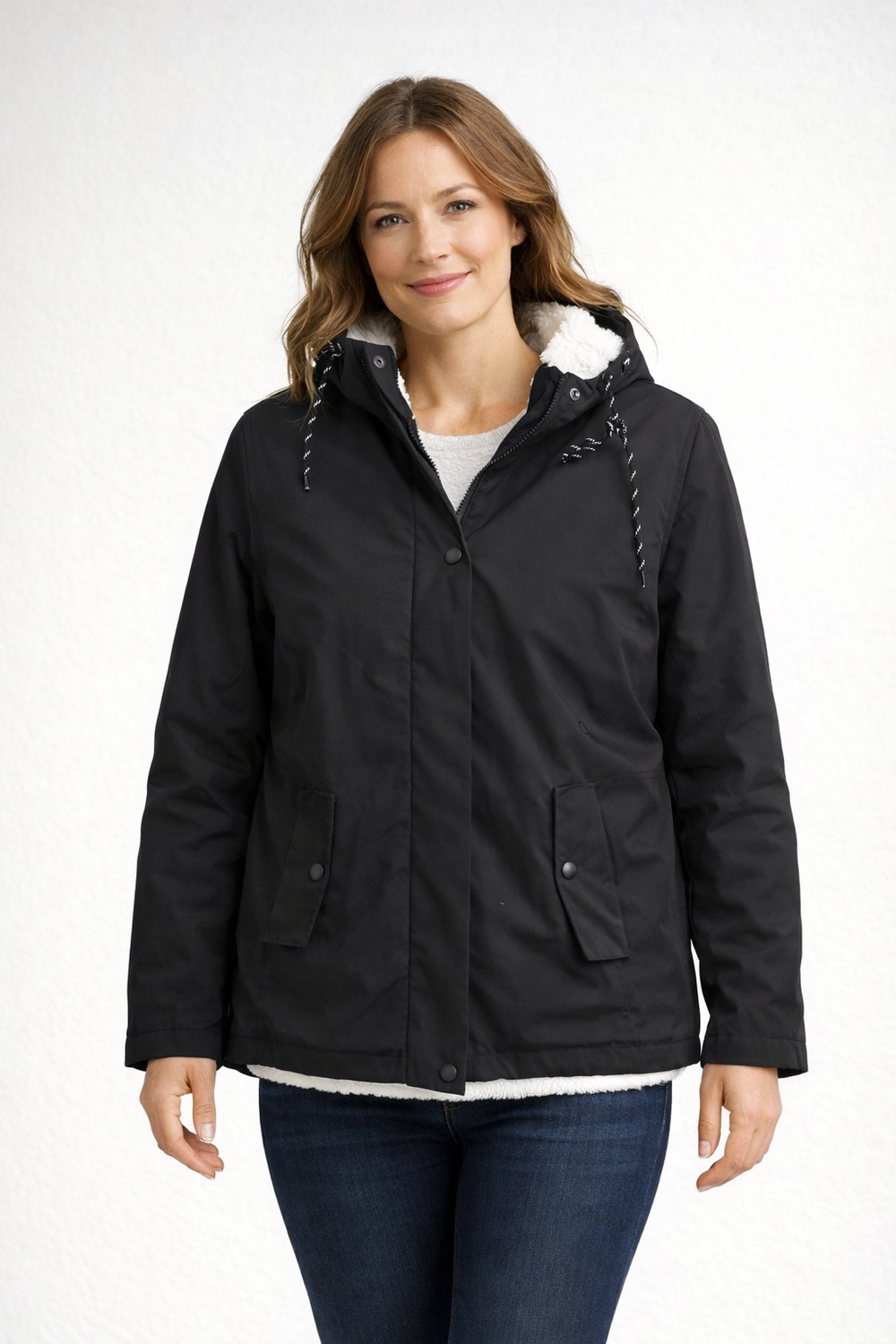 Niki | Women's Winter Jacket with Hood and Fleece Lining