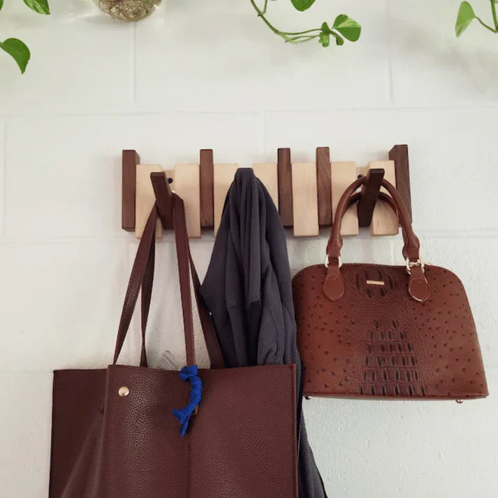 Niki | Wooden Coat Rack with Piano Design