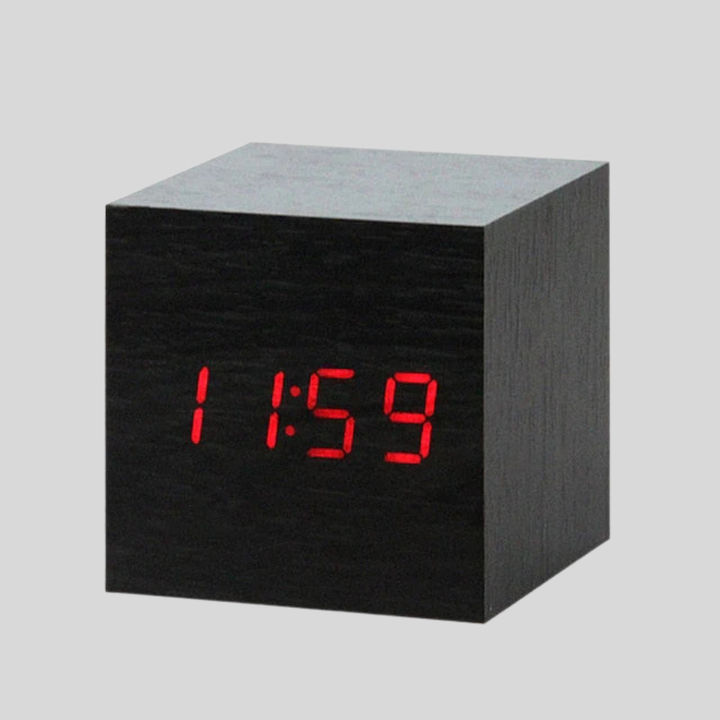 Niki | Wooden Digital Alarm Clock with LED Time Display