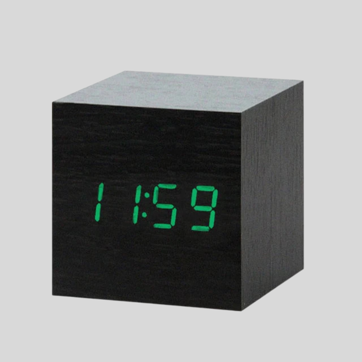 Niki | Wooden Digital Alarm Clock with LED Time Display