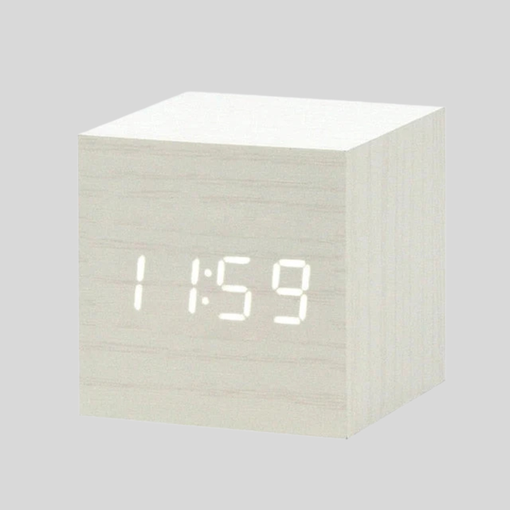 Niki | Wooden Digital Alarm Clock with LED Time Display
