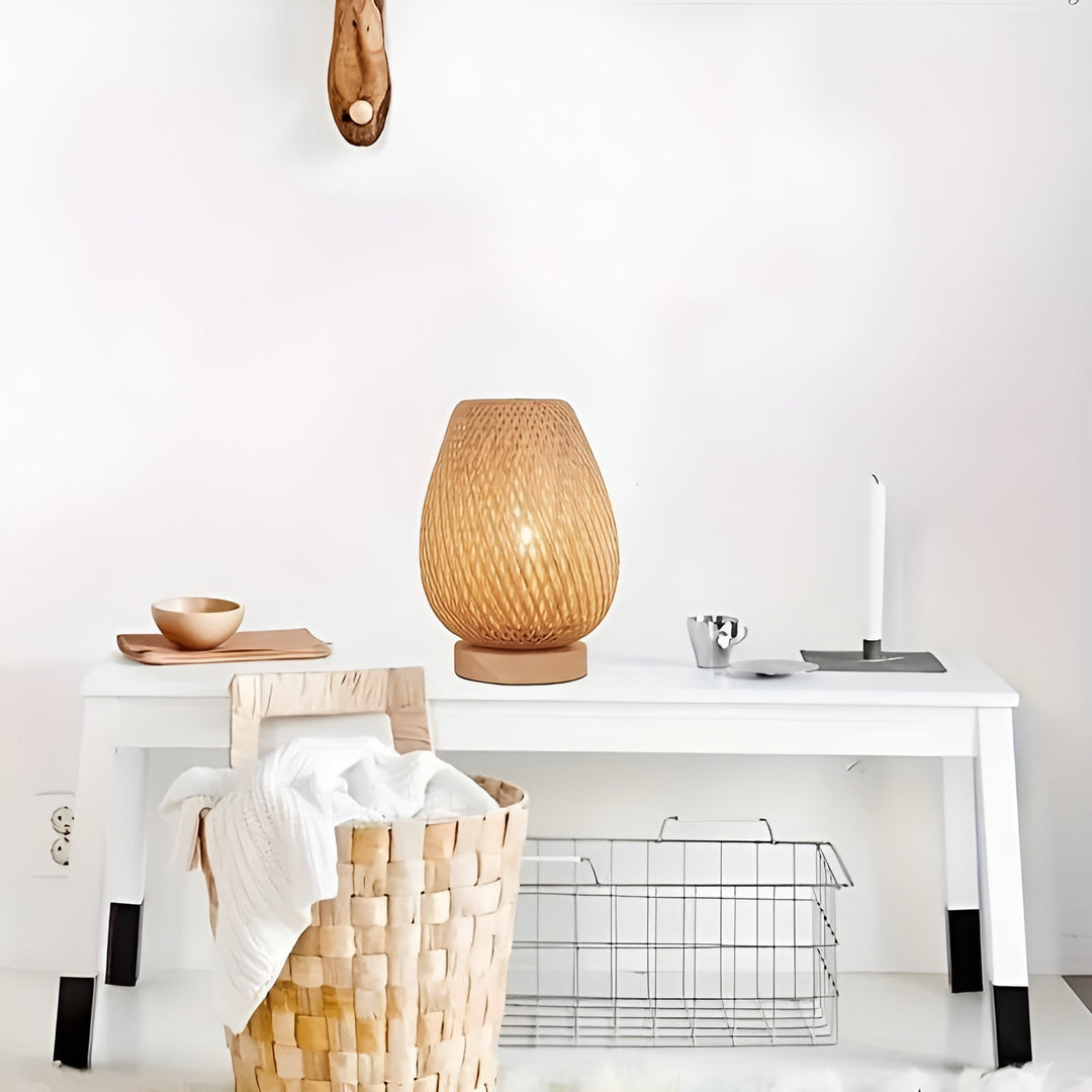 Niki | Woven Table Lamp with USB Power