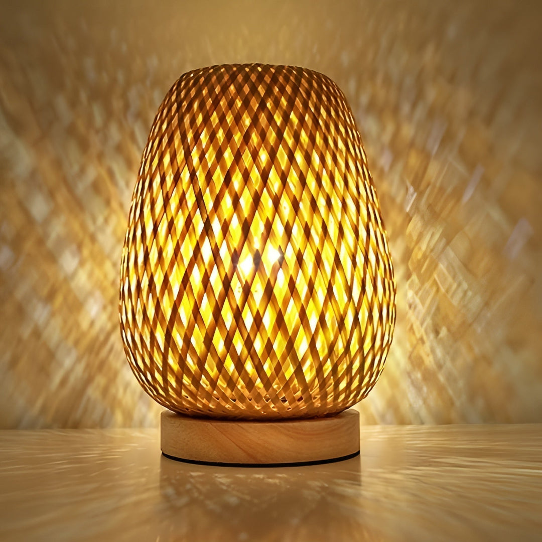 Niki | Woven Table Lamp with USB Power