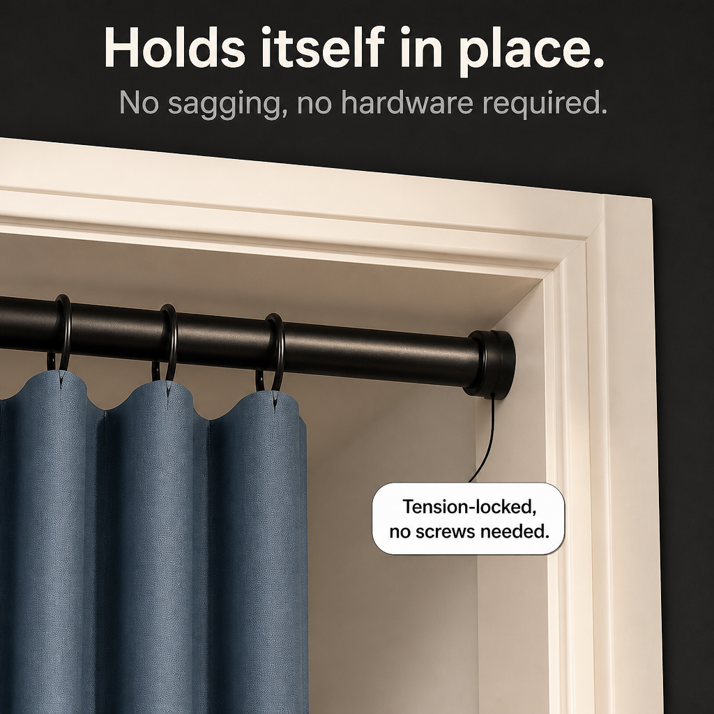 No-Drill Magnetic Accordion Door Curtain