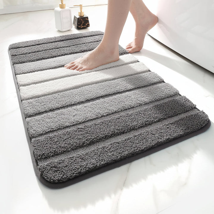 Non-Slip Absorbent Microfiber Bath Mat &amp; Bathroom Floor Rug