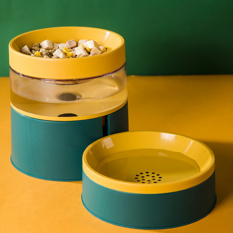 Non-Slip Double Cat Bowl for Food and Water