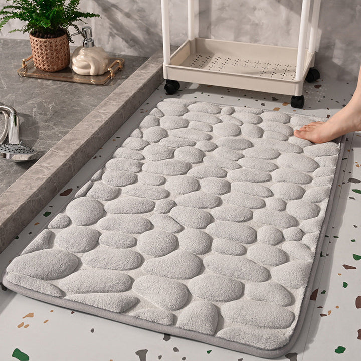 Non-Slip Pebble-Textured Bath Mat