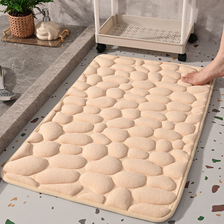 Non-Slip Pebble-Textured Bath Mat