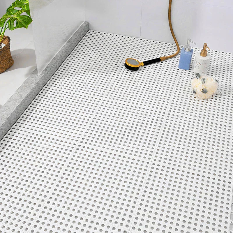 Non-Slip Shower Mat Set | Waterproof Rubber | Mold Resistant | 11.8" x 11.8" | Quick-Drying Safety