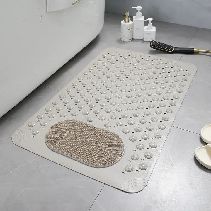 Non-Slip Shower Mat with Foot Scrubber