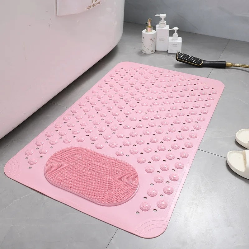 Non-Slip Shower Mat with Foot Scrubber
