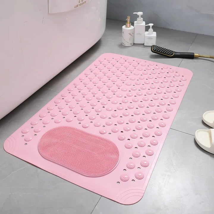 Non-Slip Shower Mat with Foot Scrubber