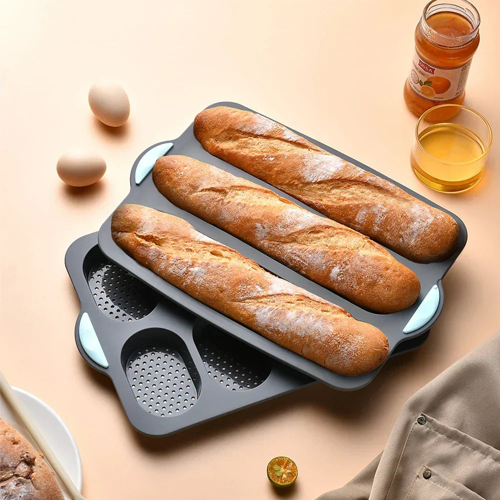 Non-Stick Silicone Baguette Baking Pan