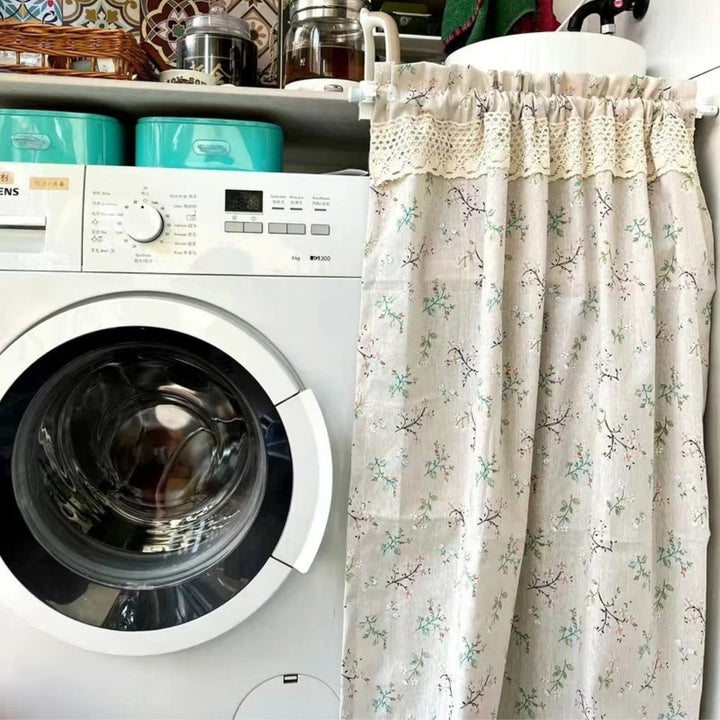 Nordic Bloom Kitchen Cabinet Curtain