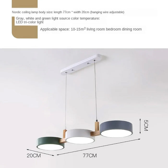 Nordic Multi-Light Flush Ceiling Light For Kitchen &amp; Dining