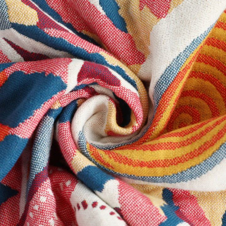 Nordic Sunburst Button Cotton Pillowcases (Set of 2)