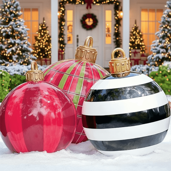 NORTHORB – Large, Weatherproof Christmas Baubles for Indoor &amp; Outdoor Use