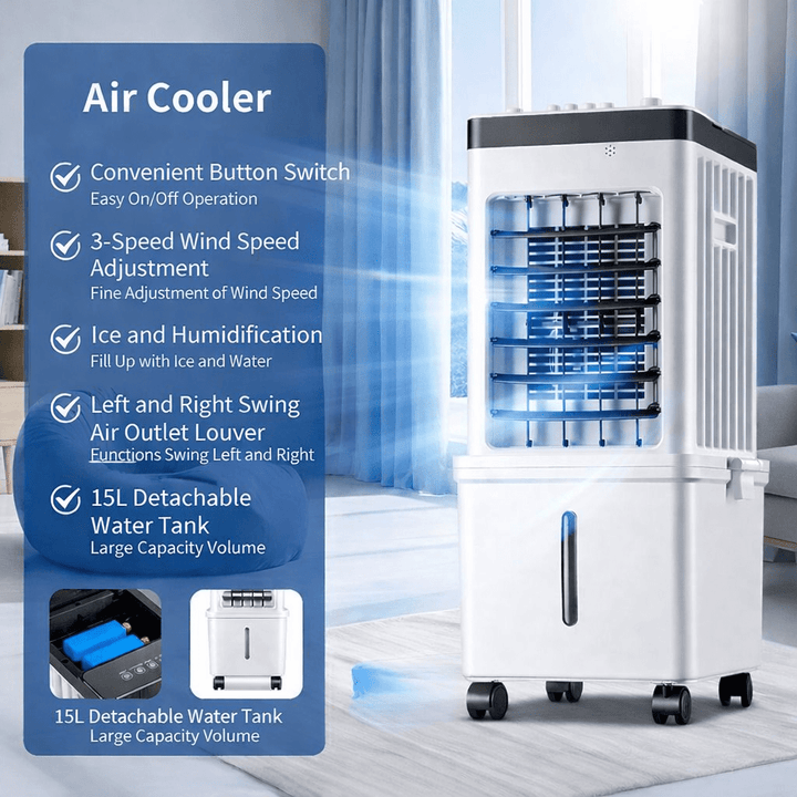 NOVACOOL – 3-in-1 Air Cooler – Fan &amp; Humidification in One