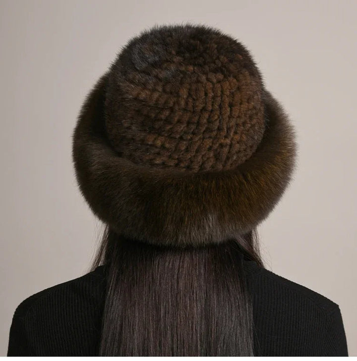 Novaine Mink Fur Hat for Winter Warmth and Timeless Style