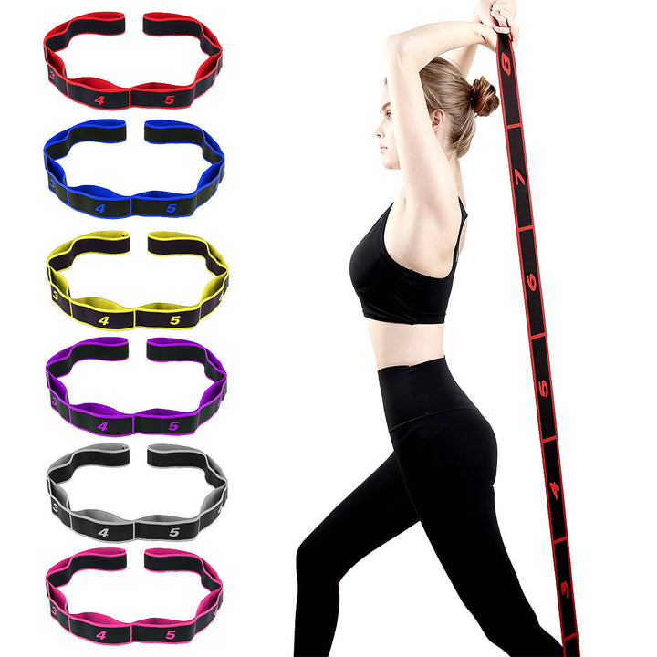 Numbered Multi-Loop Hip and Glute Resistance Training Band