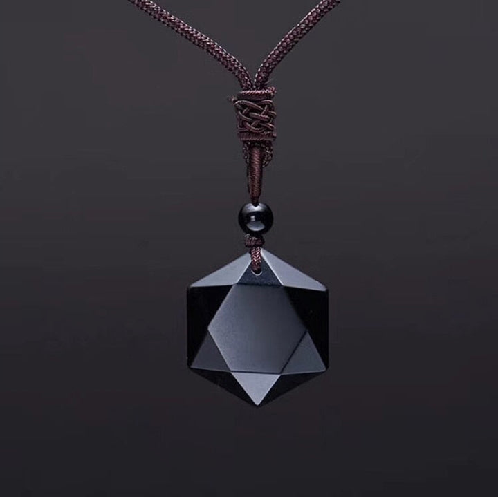Obsidian Tibetan Metaphysical Necklace