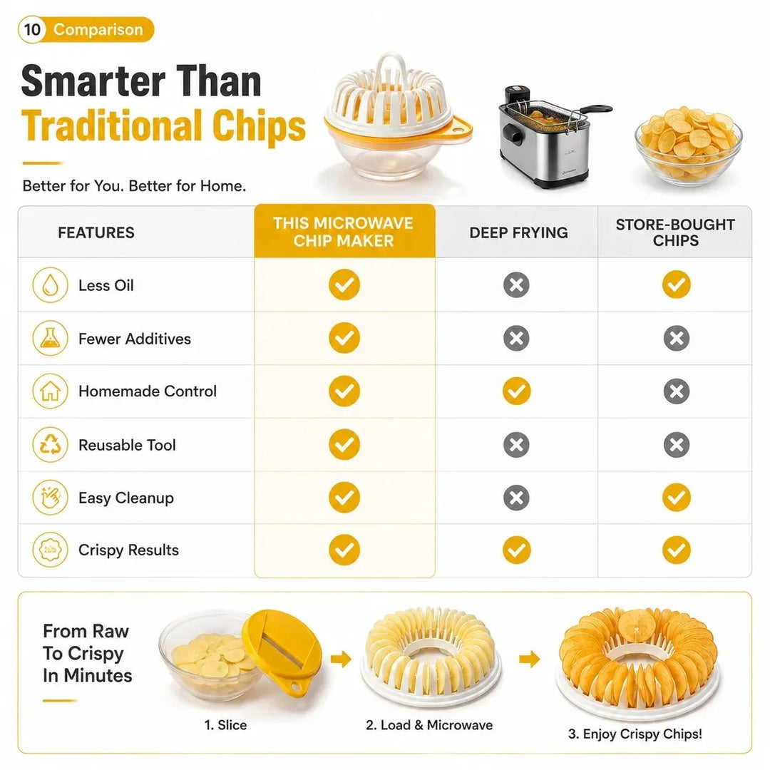 Oil-Free Chip Maker with Slicer Bowl Set